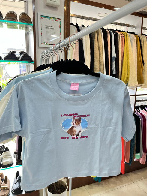 Printed Crop Tops T-shirts
